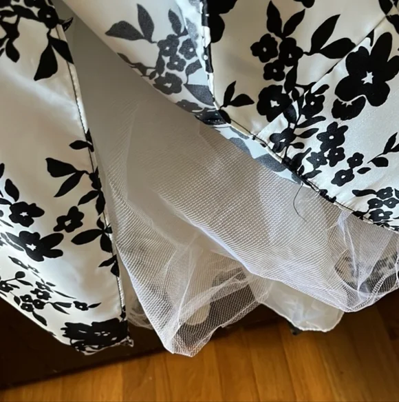 Blondie Nites Black and White Strapless Dress - Picture 9 of 11